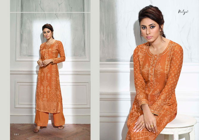 Lt Bandhni Designer Latest Ethnic Party Wear Long Kurti Bottam collection